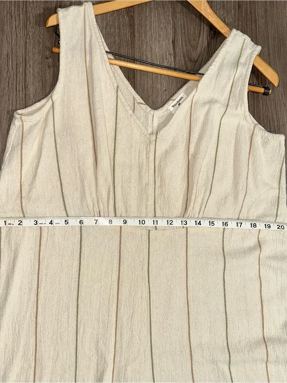 Cotten Jumpsuit Wide Leg Flax Beige Roomy Summer Breathable Fabric - Picture 4 of 8